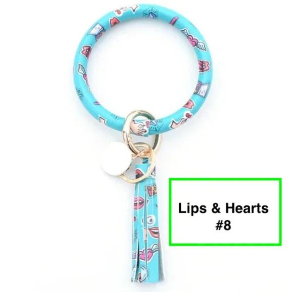 Bracelet Keychain Ring w/Tassel #5 Dalmation - Picture 11 of 12